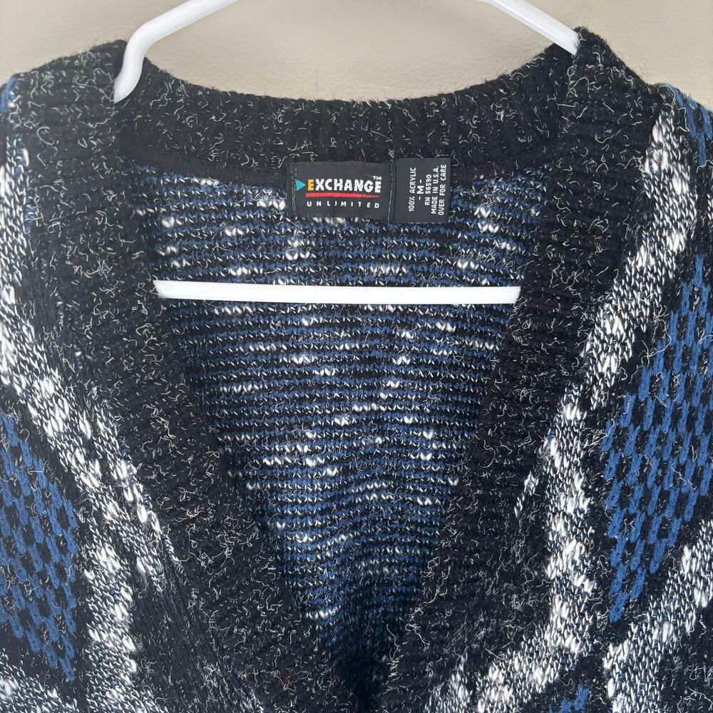 Vintage Exchange Unlimited Cardigan Sweater Eclectic Grandpa Geometric Size M - Picture 2 of 7